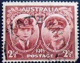 Selo postal da Austrália de 1945 Duchess and Duke of Gloucester U
