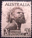 Selo postal da Austrália de 1952 Aborigine U