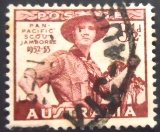 Selo postal da Austrália de 1948 Boy Scout 2½ U
