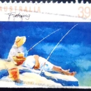 Selo postal da Austrália de 1989 Fishing U Du