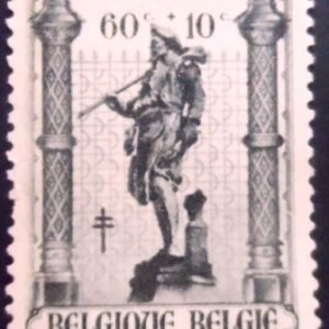 Selo postal da Bélgica de 1943 Gunsmith by Jean Van den Kerckhove N