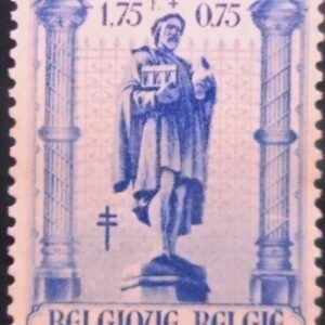 Selo postal da Bélgica de 1943 Goldsmith by Emile Namur N