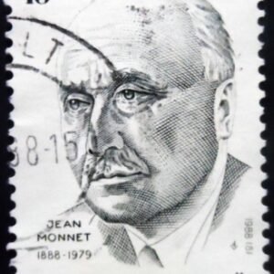 Selo da Bélgica de 1988 Jean Monnet U