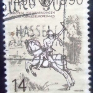 Selo postal da Bélgica de 1990 Regular European Postal Services U