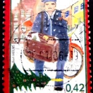 Selo postal da Bélgica de 2000 Christmas 2000 PostmanU