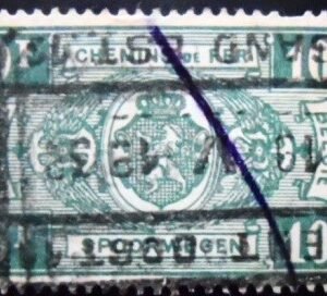 Selo postal da Bélgica de 1927 Coat of Arms 10 U E sev