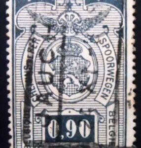 Selo postal da Bélgica de 1927 Coat of Arms 0.90 U E sev