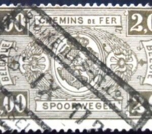 Selo postal da Bélgica de 1923 Coat of Arms 2 U E sev