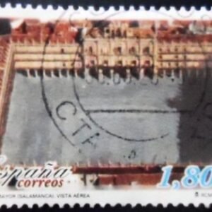 Selo postal da Espanha de 2002 Aerial vieuw of Plaza Mayor