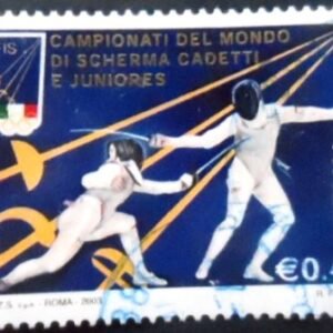Selo postal da Itália de 2003 World Fencing Championships U