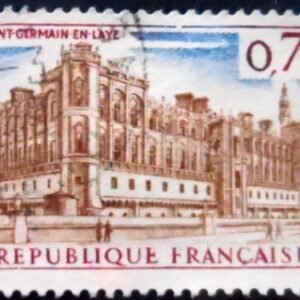 Selo postal da França de 1967 St. Germain-en-Laye Chateau U