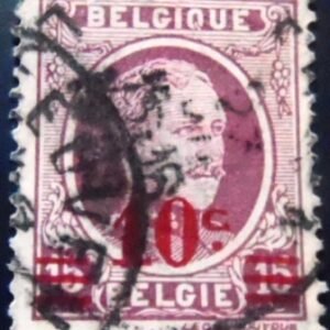 Selo postal da Bélgica de 1927 King Albert I Type Houyoux Surcharged 10 U