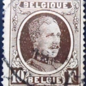 Selo postal da Bélgica de 1927 King Albert I Type Houyoux 10 U