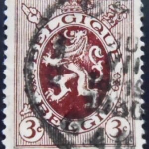 Selo postal da Bélgica de 1929 Heraldic Lion 3 U