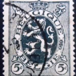 Selo postal da Bélgica de 1929 Heraldic Lion 3 U