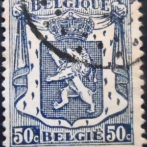 Selo postal da Bélgica de 1936 Small Coat of Arms 50 U a