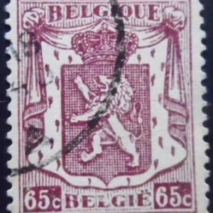 Selo postal da Bélgica de 1946 Small Coat of Arms 65 U