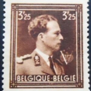 Selo postal da Bélgica de 1944 King Leopold III with V and crown 3.25 N