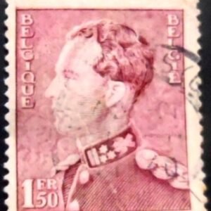 Selo postal da Bélgica de 1941 King Leopold III Poortman 1.50 U sev