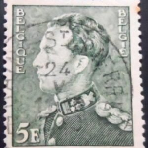 Selo postal da Bélgica de 1941 King Leopold III Poortman 5 U sev