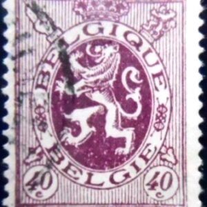 Selo postal da Bélgica de 1930 Heraldic lion 40 U