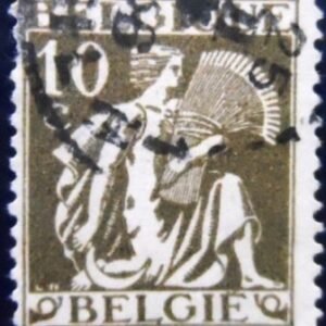Selo postal da Bélgica de 1932 Ceres Gleaner 10 U