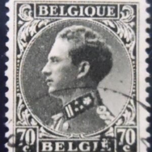 Selo postal da Bélgica de 1935 King Leopold III Profile to the Left 70 U