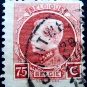 Selo postal da Bélgica de 1922 King Albert I Type Montenez 75 U