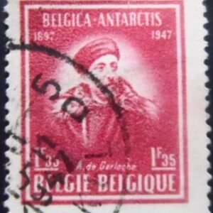 Selo postal da Bélgica de 1947 Captain Adrien de Gerlache U