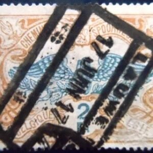 Selo postal da Bélgica de 1902 Middle in a Different Color 2 U