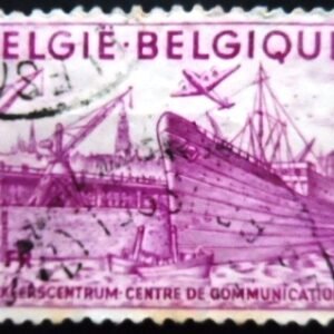 Selo postal da Bélgica de 1948 Antwerp Docks 3 U