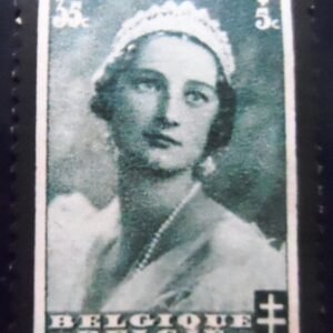 Selo postal da Bélgica de 1935 Queen Astrid 35 + 5 N