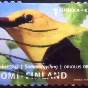 Selo postal da Finlândia de 2001 Golden Oriole U