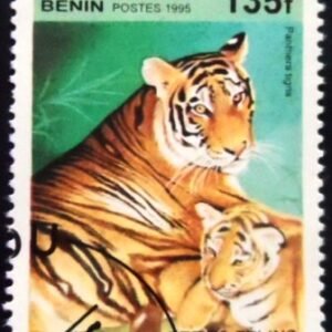 Selo postal do Benin de 1995 Tiger MCC