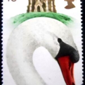 Selo postal do Reino Unido de 1993 Mute Swan MCC