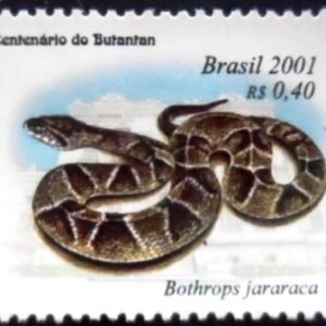 Selo postal do Brasil de 2001 Bothrops jararaca