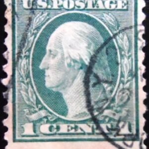 Selo postal dos Estados Unidos de 1912 George Washington 1 U sev
