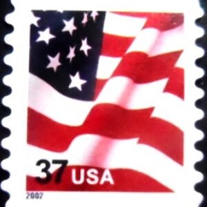 Selo postal dos Estados Unidos de 2002 Flag 37 N