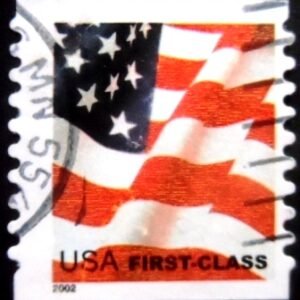 Selo postal dos Estados Unidos de 2002 Flag U BC
