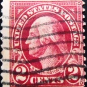 Selo postal dos Estados Unidos de 1923 George Washington 2 U sev