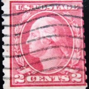 Selo postal dos Estados Unidos de 1917 George Washington 2 U sev