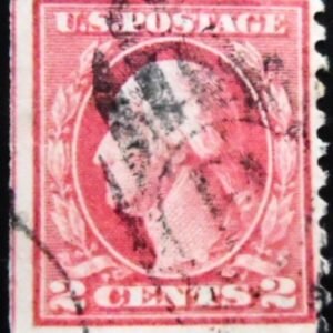 Selo postal dos Estados Unidos de 1912 George Washington 2 U DI