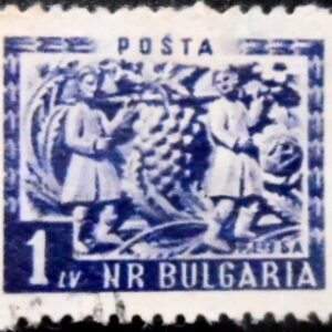 Selo postal da Bulgária de 1953 Scout from the Creek of Eshcol U