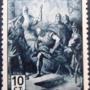 Selo postal da Bulgária de 1943 The Saga of Kubrat N