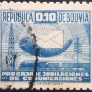 Selo postal da Bolívia de 1945 Transport workers U