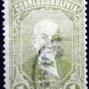 Selo postal da Bolívia de 1897 Thomas Frias U