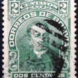 Selo postal da Bolívia de 1901 Eliodoro Camacho 2 U
