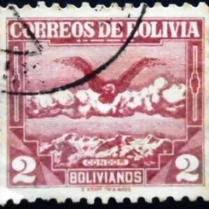 Selo postal da Bolívia de 1939 Andean Condor U