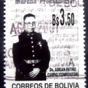 Selo postal da Bolívia de 1998 Adrian Patińo Carpio U