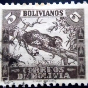 Selo postal da Bolívia de 2939 Jaguar 5 U
